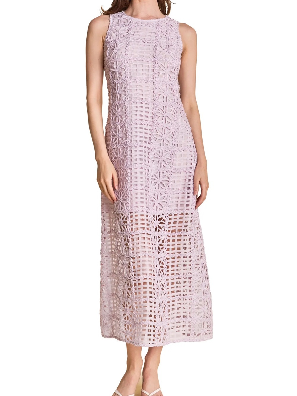 Endless Rose Lavender Crochet Maxi Dress
